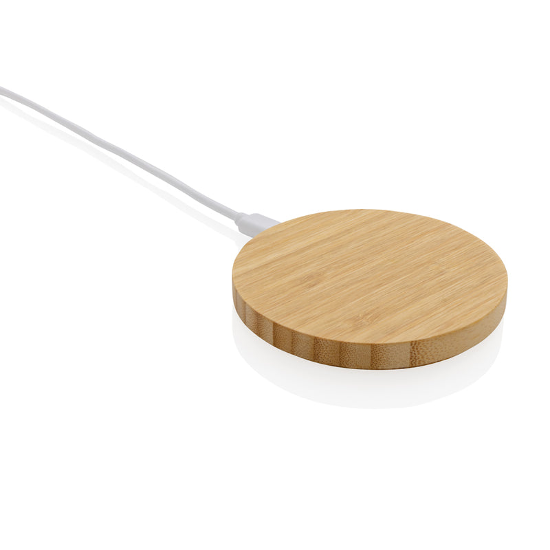 Load image into Gallery viewer, Bamboo 15W wireless charger - Custom Wood Designs
