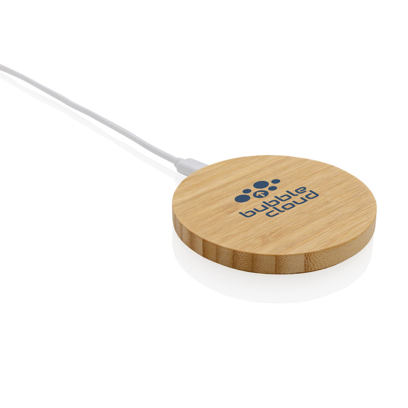 Load image into Gallery viewer, Bamboo 15W wireless charger - Custom Wood Designs
