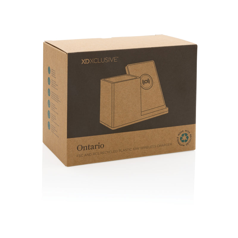 Load image into Gallery viewer, Ontario RCS recycled plastic 10W wireless charger - Custom Wood Designs
