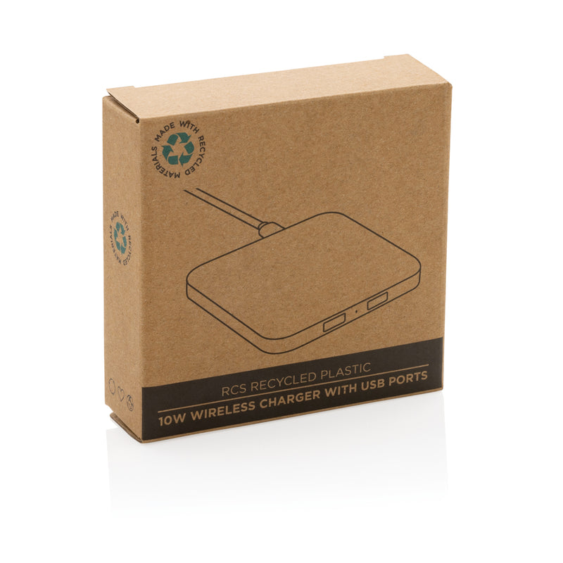 Load image into Gallery viewer, RCS recycled plastic 10W Wireless charger with USB Ports - Custom Wood Designs
