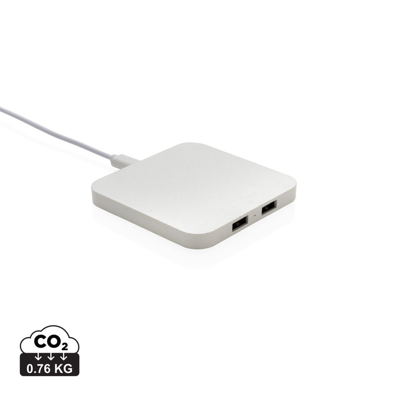 Load image into Gallery viewer, RCS recycled plastic 10W Wireless charger with USB Ports - Custom Wood Designs
