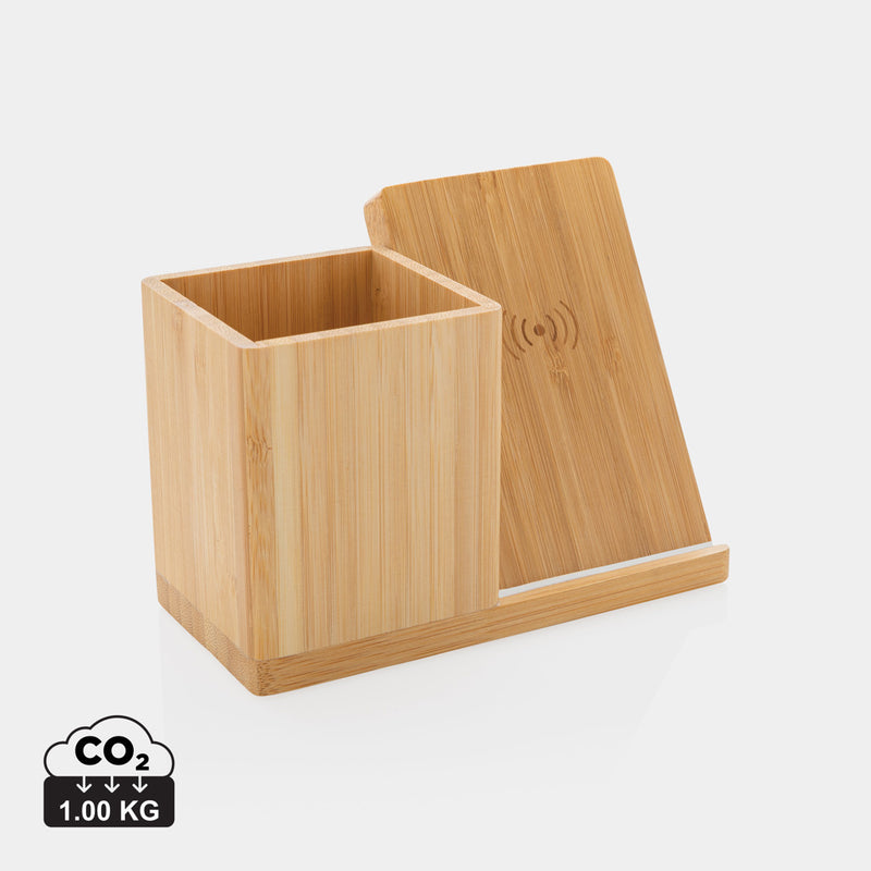 Load image into Gallery viewer, Calgary bamboo 10W wireless charger - Custom Wood Designs
