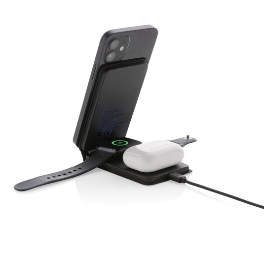 Swiss Peak RCS rPU 15W  3-in-1 magnetic wireless charger - Custom Wood Designs