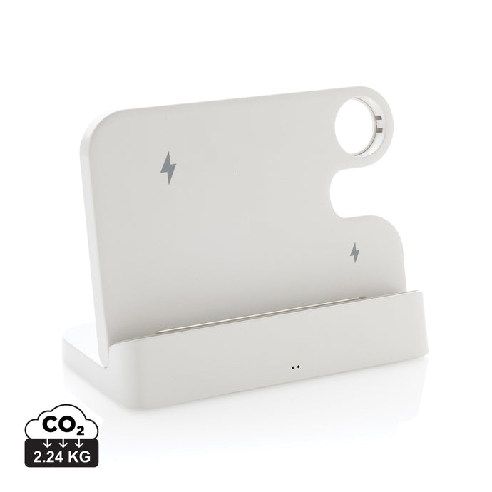 Joltz RCS recycled plastic dual 15W charger with iWatch slot - Custom Wood Designs