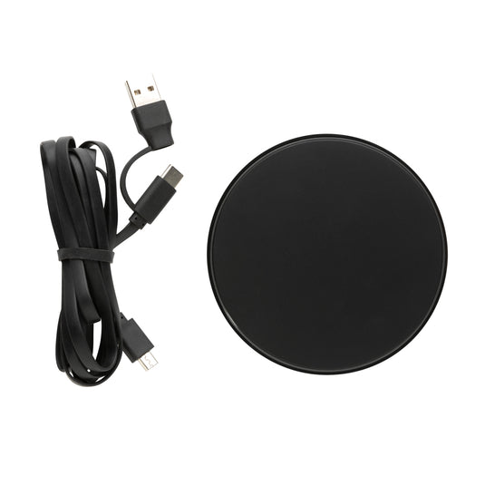 RCS standard recycled plastic 10W wireless charger - Custom Wood Designs