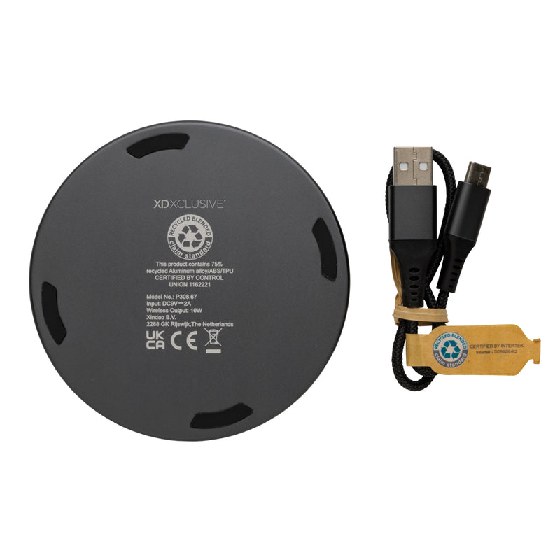 Load image into Gallery viewer, Terra RCS recycled aluminium 10W wireless charger - Custom Wood Designs
