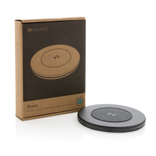 Terra RCS recycled aluminium 10W wireless charger - Custom Wood Designs