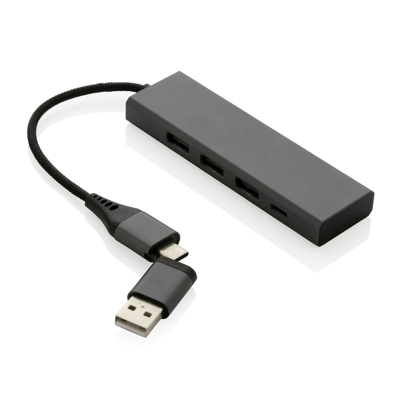 Load image into Gallery viewer, Terra RCS recycled aluminium hub with 3 USB ports - Custom Wood Designs
