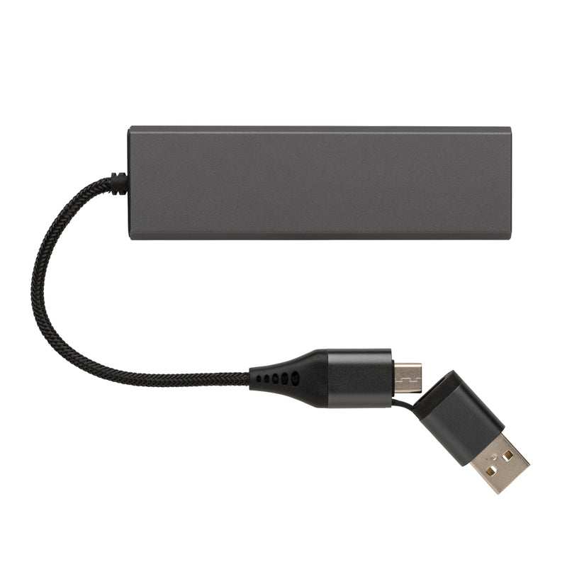 Load image into Gallery viewer, Terra RCS recycled aluminium hub with 3 USB ports - Custom Wood Designs
