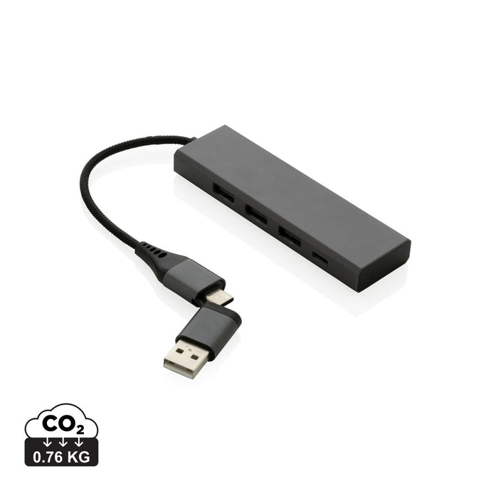 Terra RCS recycled aluminium hub with 3 USB ports - Custom Wood Designs