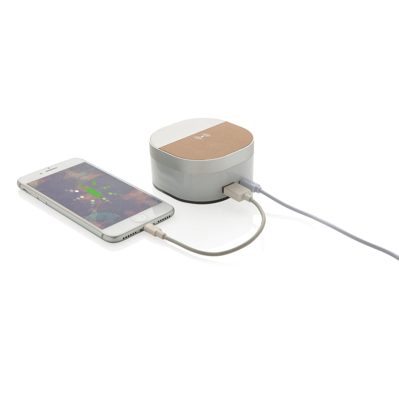 Load image into Gallery viewer, Aria 5W Wireless Charging Digital Clock - Custom Wood Designs
