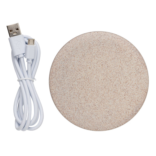 5W Wheat straw wireless charger - Custom Wood Designs