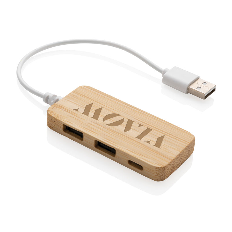 Load image into Gallery viewer, Bamboo hub with Type-C - Custom Wood Designs
