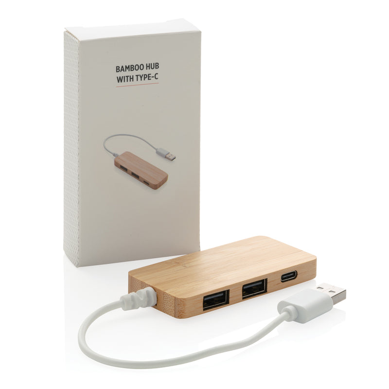 Load image into Gallery viewer, Bamboo hub with Type-C - Custom Wood Designs
