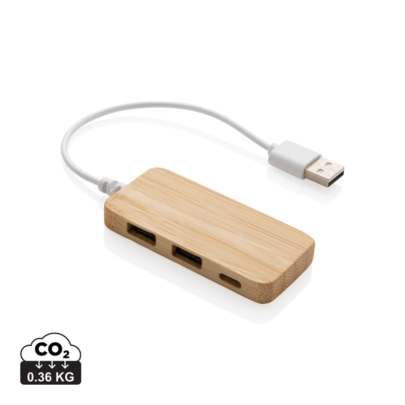 Load image into Gallery viewer, Bamboo hub with Type-C - Custom Wood Designs
