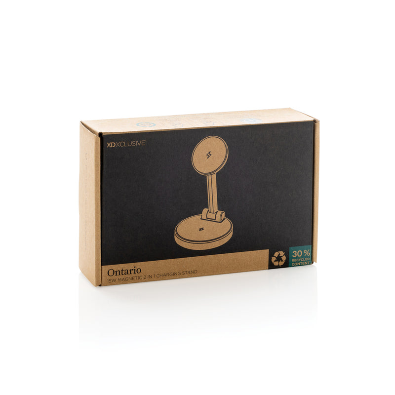 Load image into Gallery viewer, Ontario RCS rplastic 15W magnetic charging 2 in 1 stand - Custom Wood Designs
