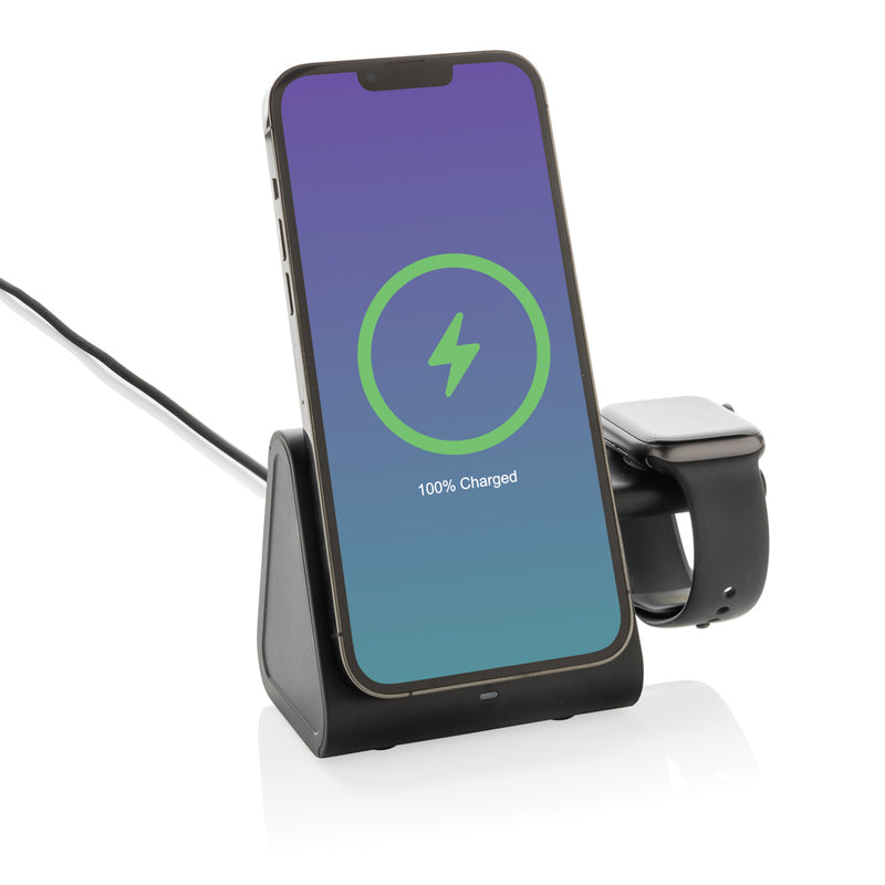 Load image into Gallery viewer, Powerbase RCS recycled plastic 3 in 1 charger with powerbank - Custom Wood Designs
