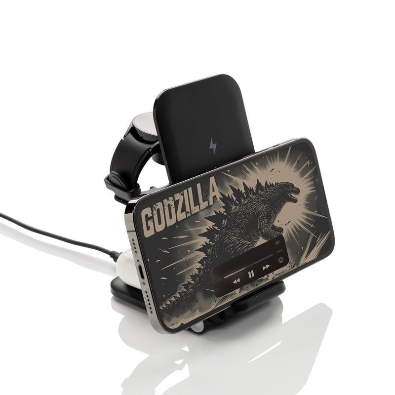 Load image into Gallery viewer, Powerpal 3 in 1 RCS recycled plastic 15W charger - Custom Wood Designs
