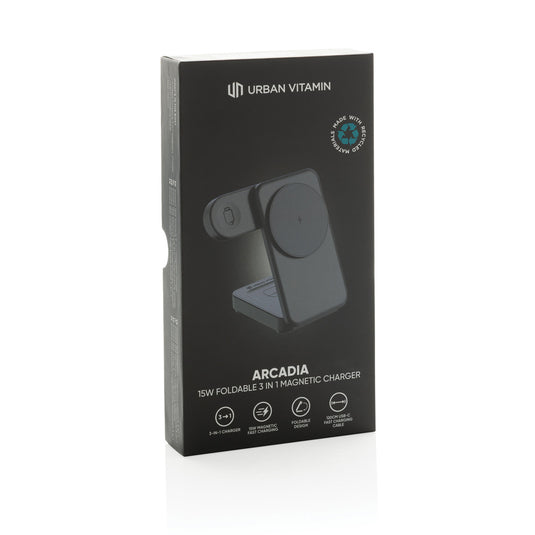 Urban Vitamin Arcadia RCS rplastic 15W 3in1 magnetic charger - Custom Wood Designs Urban Vitamin Arcadia RCS rplastic 15W 3in1 magnetic charger
