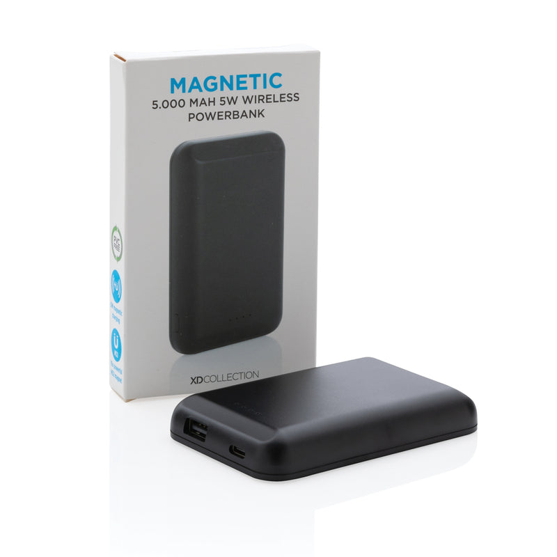 Load image into Gallery viewer, Magnetic 5.000 mAh 5W wireless powerbank - Custom Wood Designs
