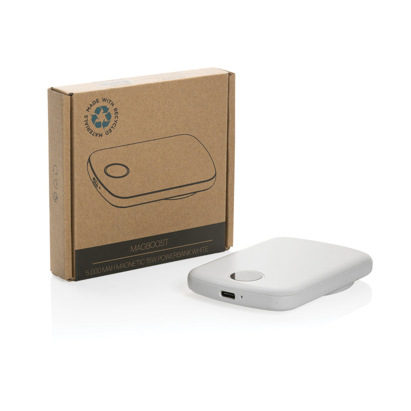 Load image into Gallery viewer, MagBoost RCS recycled plastic 5000 mah magnetic powerbank - Custom Wood Designs
