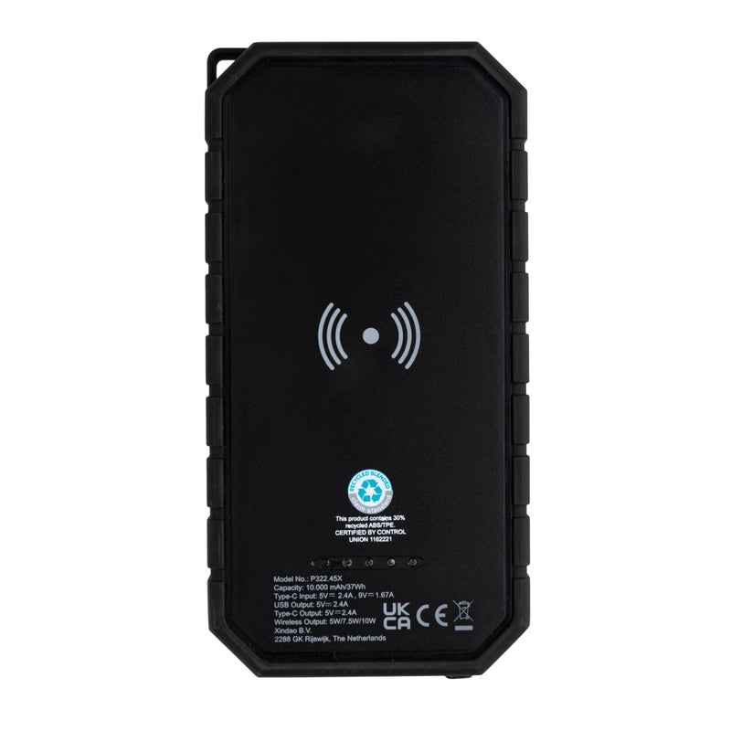 Load image into Gallery viewer, RCS recycled plastic Solar powerbank with 10W Wireless - Custom Wood Designs
