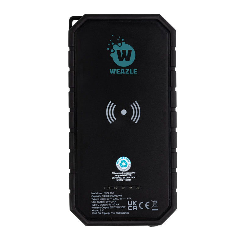 Load image into Gallery viewer, RCS recycled plastic Solar powerbank with 10W Wireless - Custom Wood Designs
