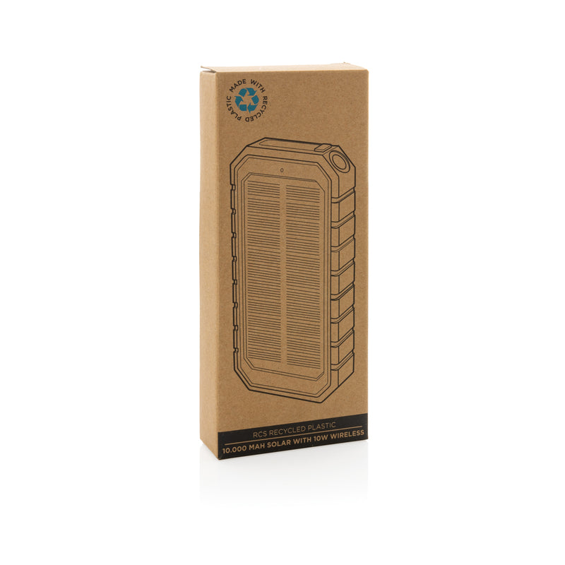Load image into Gallery viewer, RCS recycled plastic Solar powerbank with 10W Wireless - Custom Wood Designs
