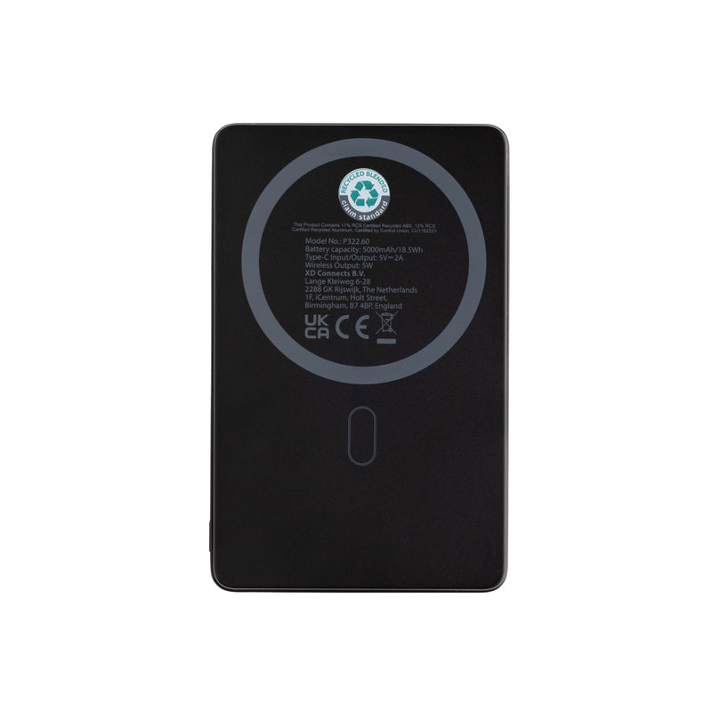 Load image into Gallery viewer, Orion RCS recycled aluminum 5000 mah 5W magnetic powerbank - Custom Wood Designs
