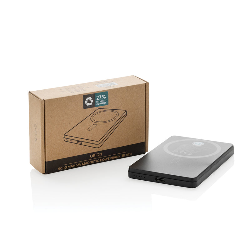 Load image into Gallery viewer, Orion RCS recycled aluminum 5000 mah 5W magnetic powerbank - Custom Wood Designs

