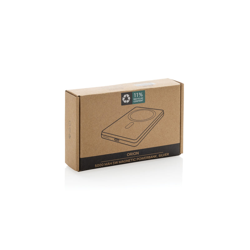 Load image into Gallery viewer, Orion RCS recycled aluminum 5000 mah 5W magnetic powerbank - Custom Wood Designs
