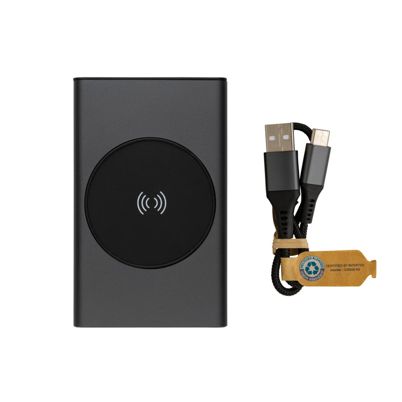 Load image into Gallery viewer, Terra RCS recycled aluminium 5000 mAh powerbank 5W wireless - Custom Wood Designs
