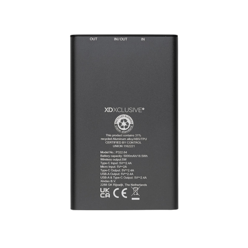 Load image into Gallery viewer, Terra RCS recycled aluminium 5000 mAh powerbank 5W wireless - Custom Wood Designs
