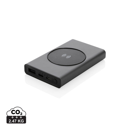 Terra RCS recycled aluminium 5000 mAh powerbank 5W wireless - Custom Wood Designs