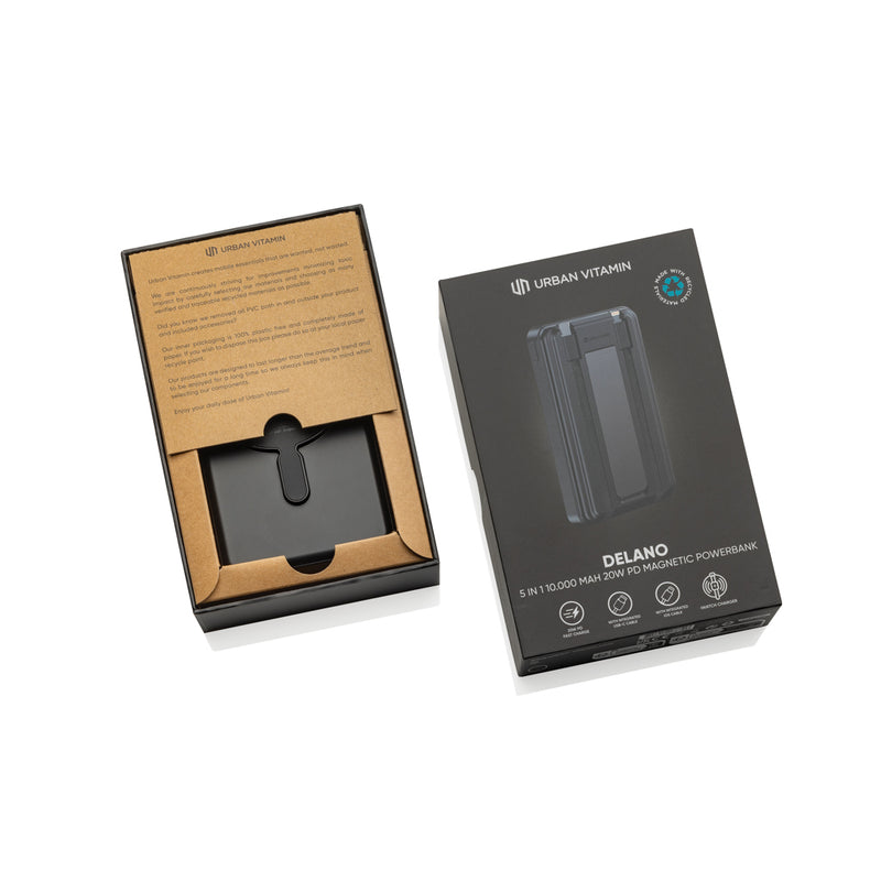 Load image into Gallery viewer, Urban Vitamin Delano 5in1 10,000mah 20WPD magnetic powerbank - Custom Wood Designs
