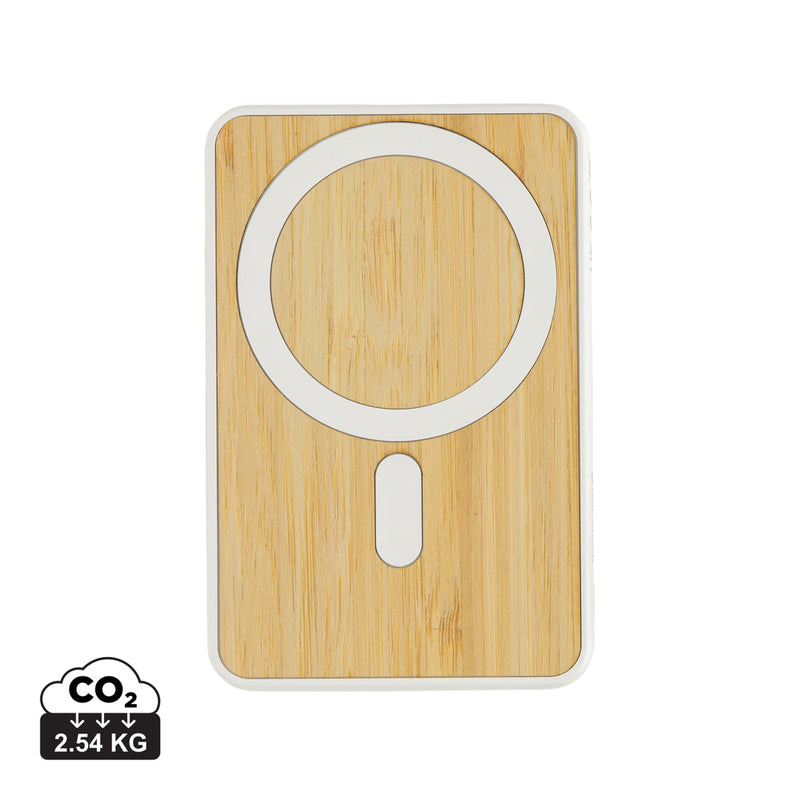 Load image into Gallery viewer, Zen RCS rplastic 5000 mah 5W magnetic bamboo powerbank - Custom Wood Designs
