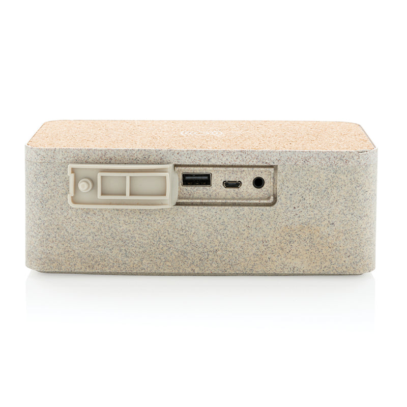 Load image into Gallery viewer, Wheatstraw wireless charging speaker - Custom Wood Designs
