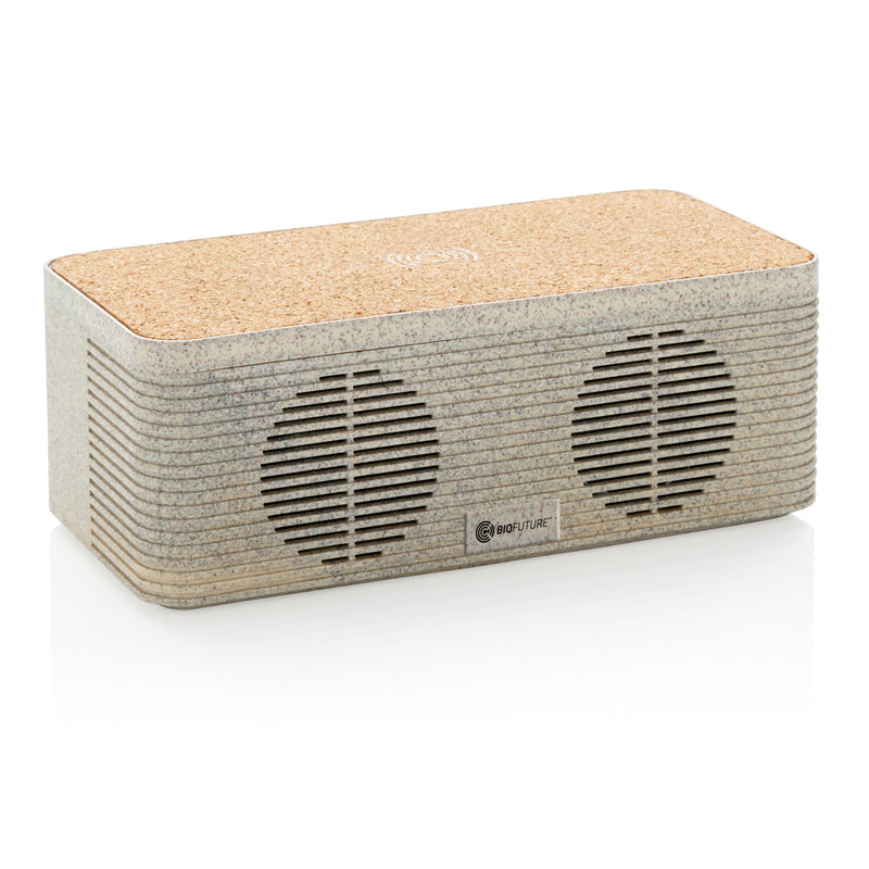 Load image into Gallery viewer, Wheatstraw wireless charging speaker - Custom Wood Designs
