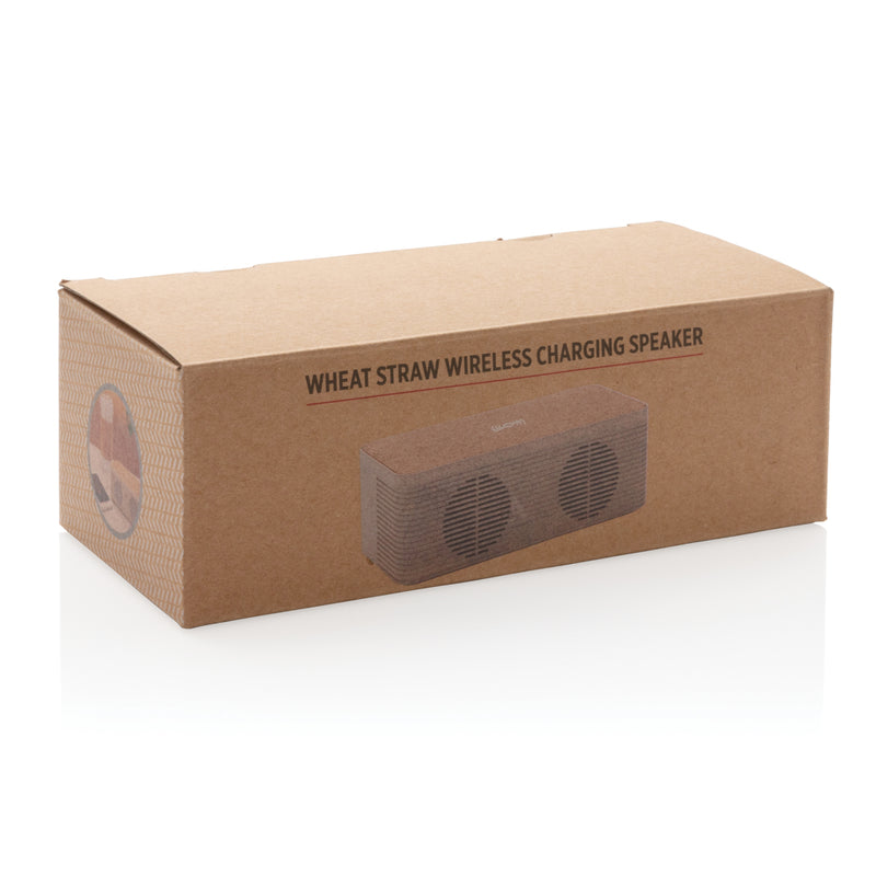 Load image into Gallery viewer, Wheatstraw wireless charging speaker - Custom Wood Designs
