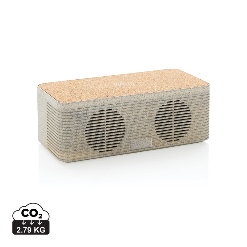Load image into Gallery viewer, Wheatstraw wireless charging speaker - Custom Wood Designs

