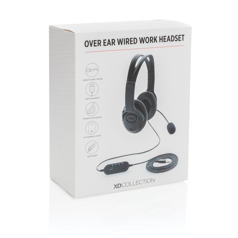 Load image into Gallery viewer, Over ear wired work headset - Custom Wood Designs

