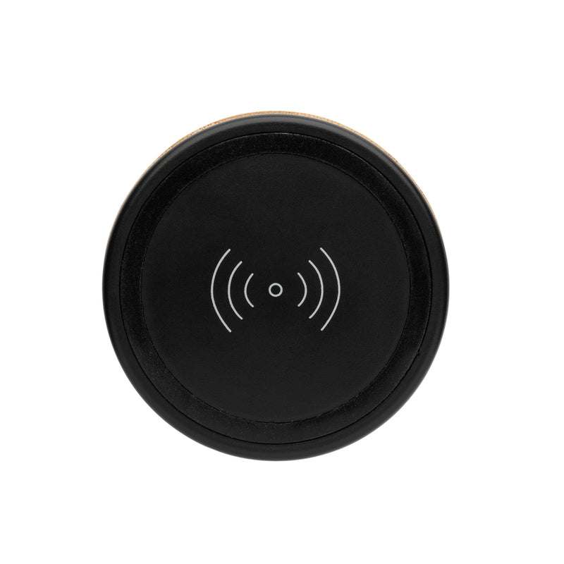 Load image into Gallery viewer, Bamboo wireless charger speaker - Custom Wood Designs
