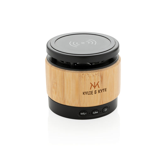 Bamboo wireless charger speaker - Custom Wood Designs