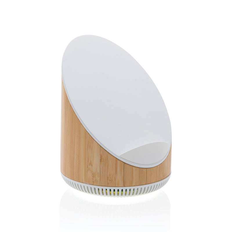 Load image into Gallery viewer, Ovate bamboo 5W speaker with 15W wireless charger - Custom Wood Designs
