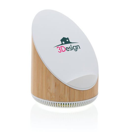 Ovate bamboo 5W speaker with 15W wireless charger - Custom Wood Designs