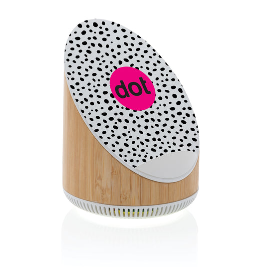 Ovate bamboo 5W speaker with 15W wireless charger - Custom Wood Designs