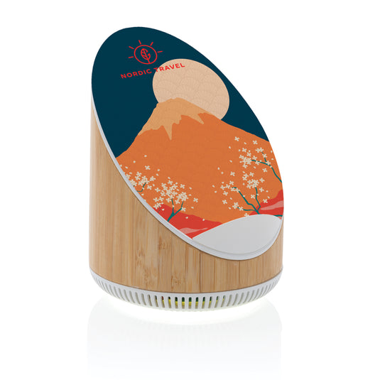 Ovate bamboo 5W speaker with 15W wireless charger - Custom Wood Designs