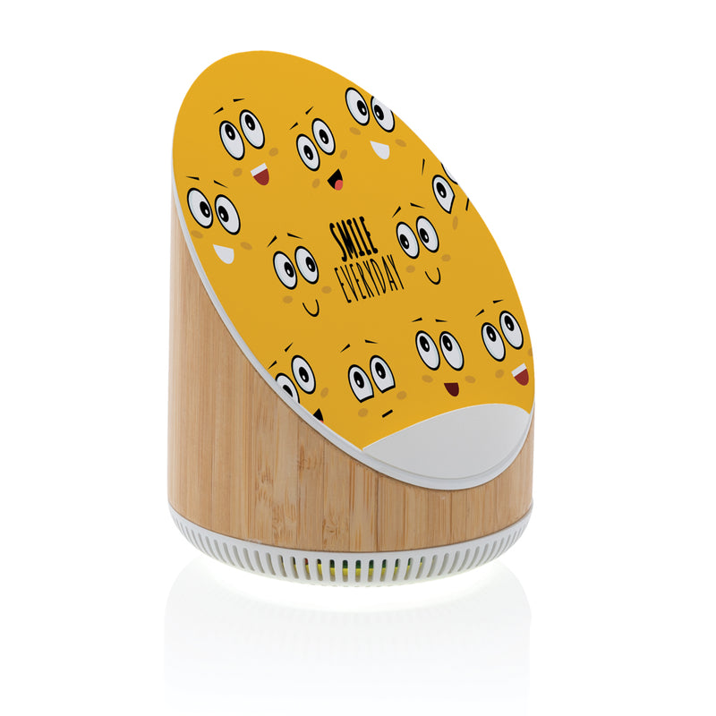 Load image into Gallery viewer, Ovate bamboo 5W speaker with 15W wireless charger - Custom Wood Designs
