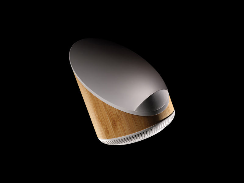 Load image into Gallery viewer, Ovate bamboo 5W speaker with 15W wireless charger - Custom Wood Designs
