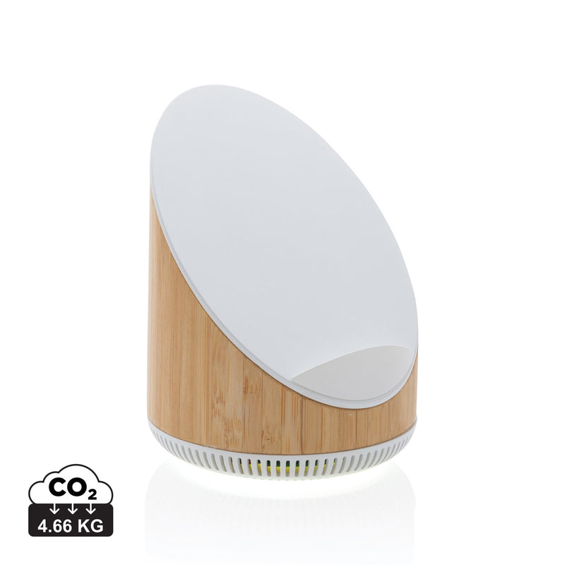 Load image into Gallery viewer, Ovate bamboo 5W speaker with 15W wireless charger - Custom Wood Designs
